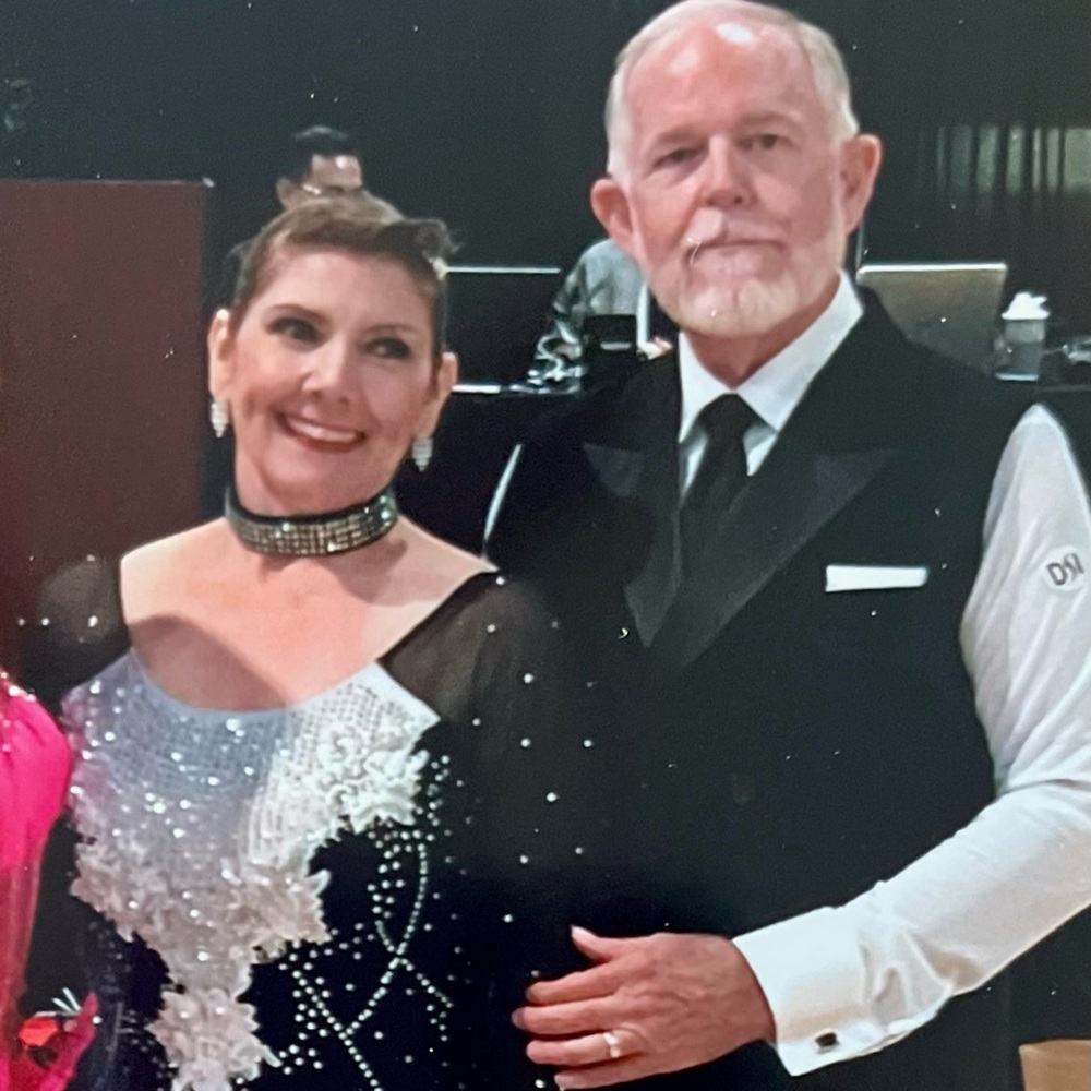 Elegant Black and White Standard Ballroom Dress